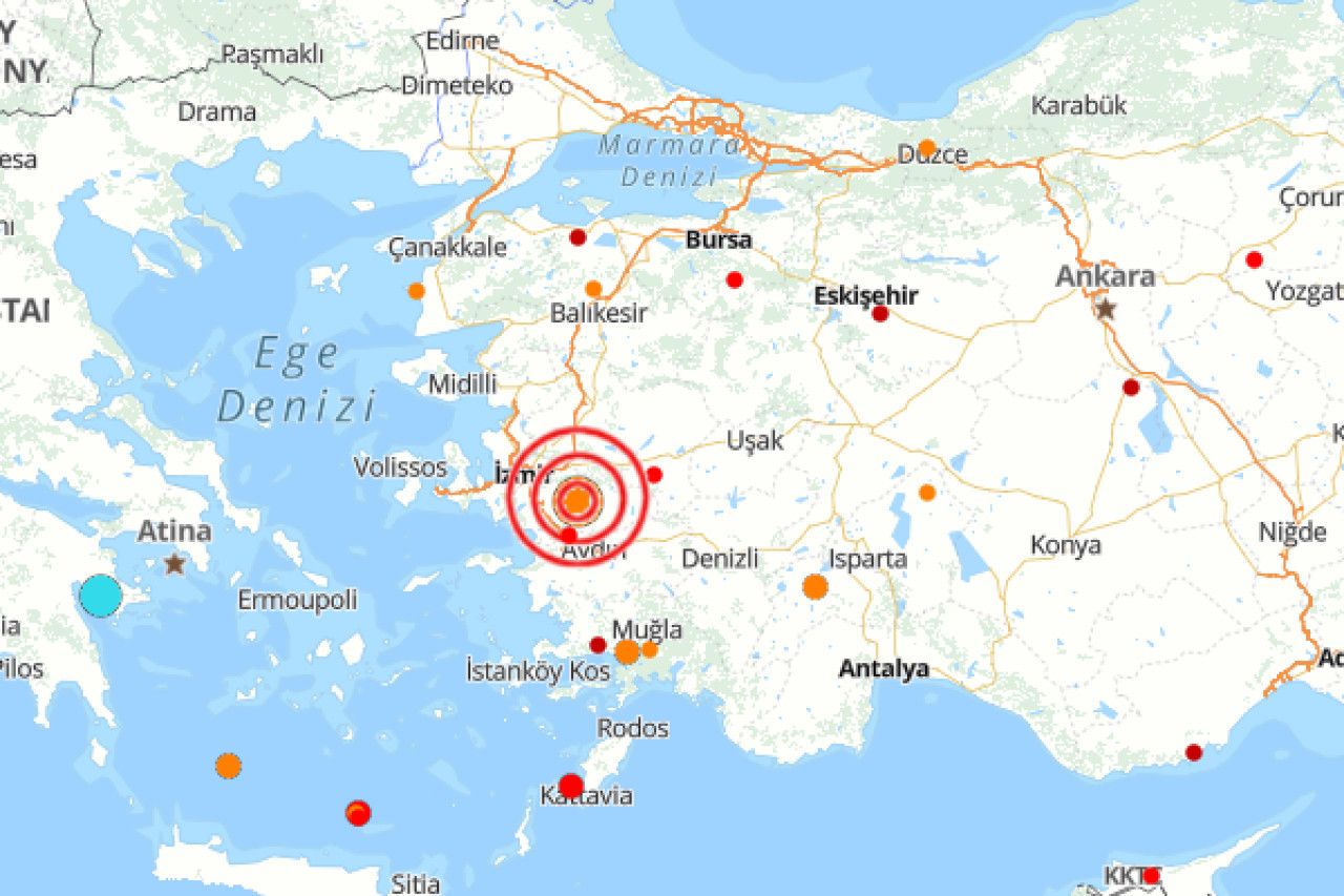 İzmir’de  4.3 şiddetinde deprem !