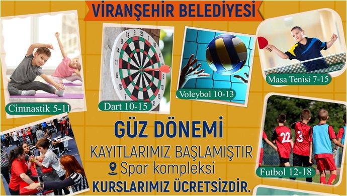 Viranşehir Belediyesi’nde Güz Dönemi Kurs Kayıtları Başladı