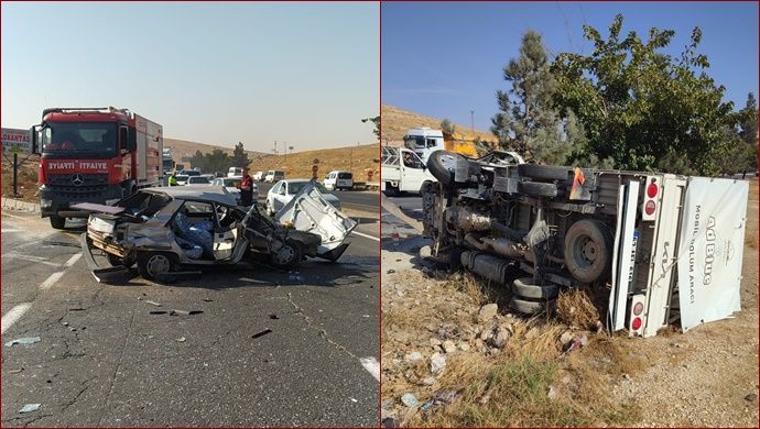 Şanlıurfa’da otomobil ile hafif ticari araç çarpıştı: 5 yaralı