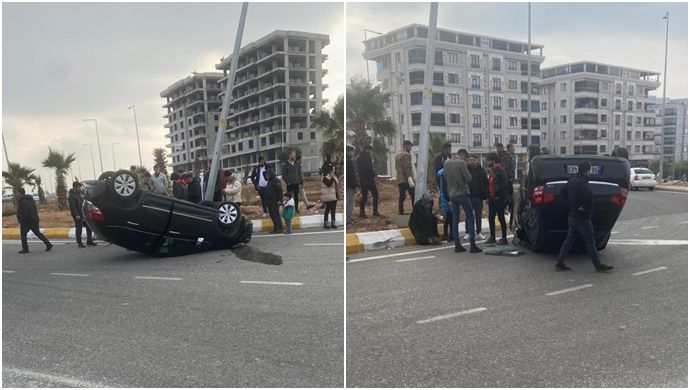 Şanlıurfa’da otomobil takla attı:1 yaralı