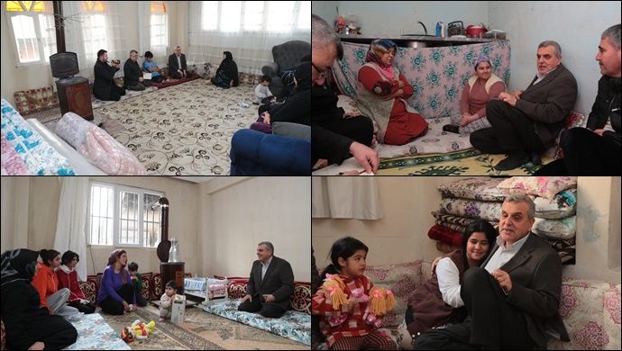 Başkan Beyazgül,hane ziyaretlerini sürdürüyor