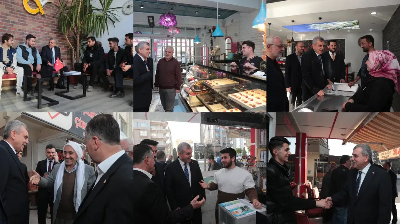 Karaköprü’deki esnaf ve vatandaşları ziyaret eden Beyazgül,Ak kadrolara destek istedi