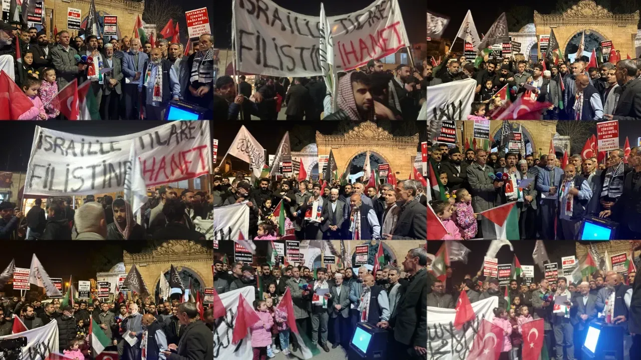 Şanlıurfa STK’ları, Gazze’ye Destek İçin Mezarlık Önünde Basın Açıklaması Yaptı
