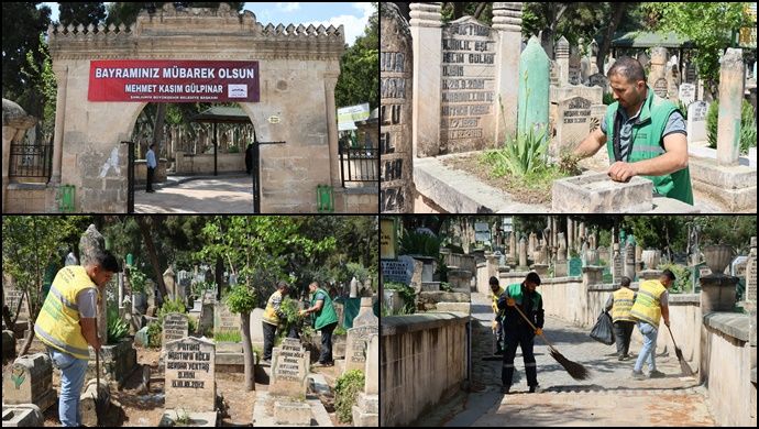 Büyükşehir’den Mezarlıklarda Bayram Temizliği