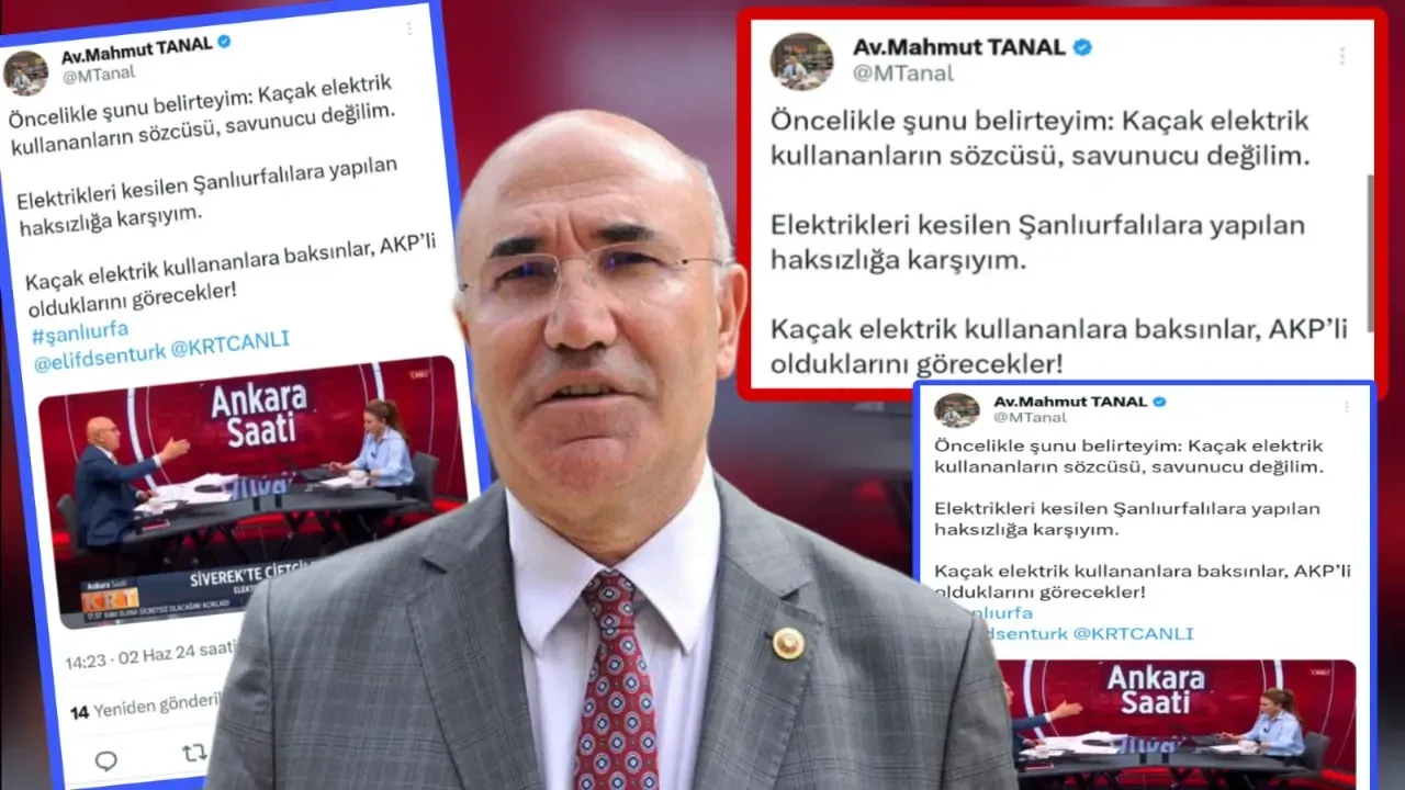 Mahmut Tanal: “Kaçak Elektrik Kullananların Sözcüsü Değilim”