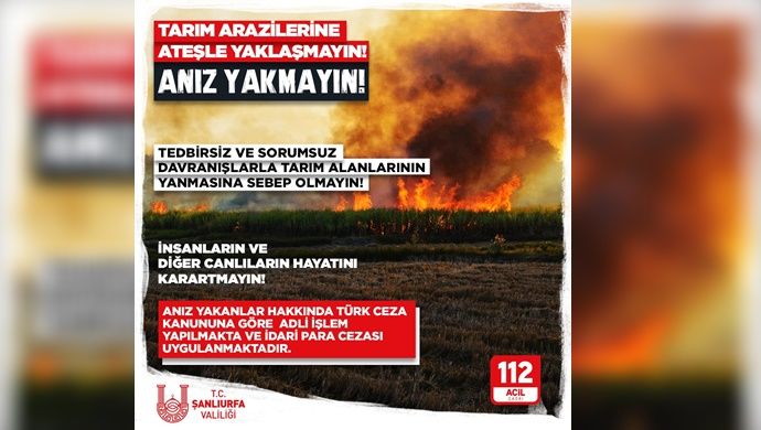 Şanlıurfa’da Tarım Arazilerine Sıkı Denetim
