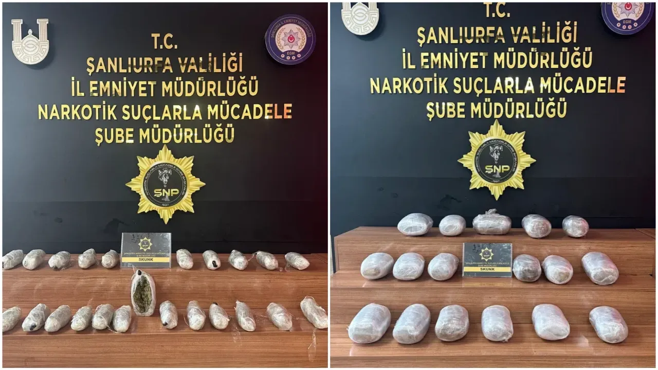 Şanlıurfa’da Uyuşturucu Operasyonu: 29 Kilo 50 Gram Skunk Ele Geçirildi