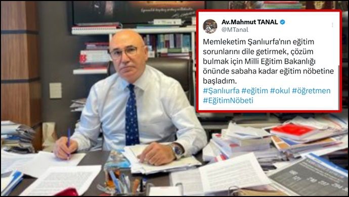 CHP’Lİ Tanal, Urfa için Milli Eğitim Bakanlığı Önünde Eğitim Nöbetine Başladı
