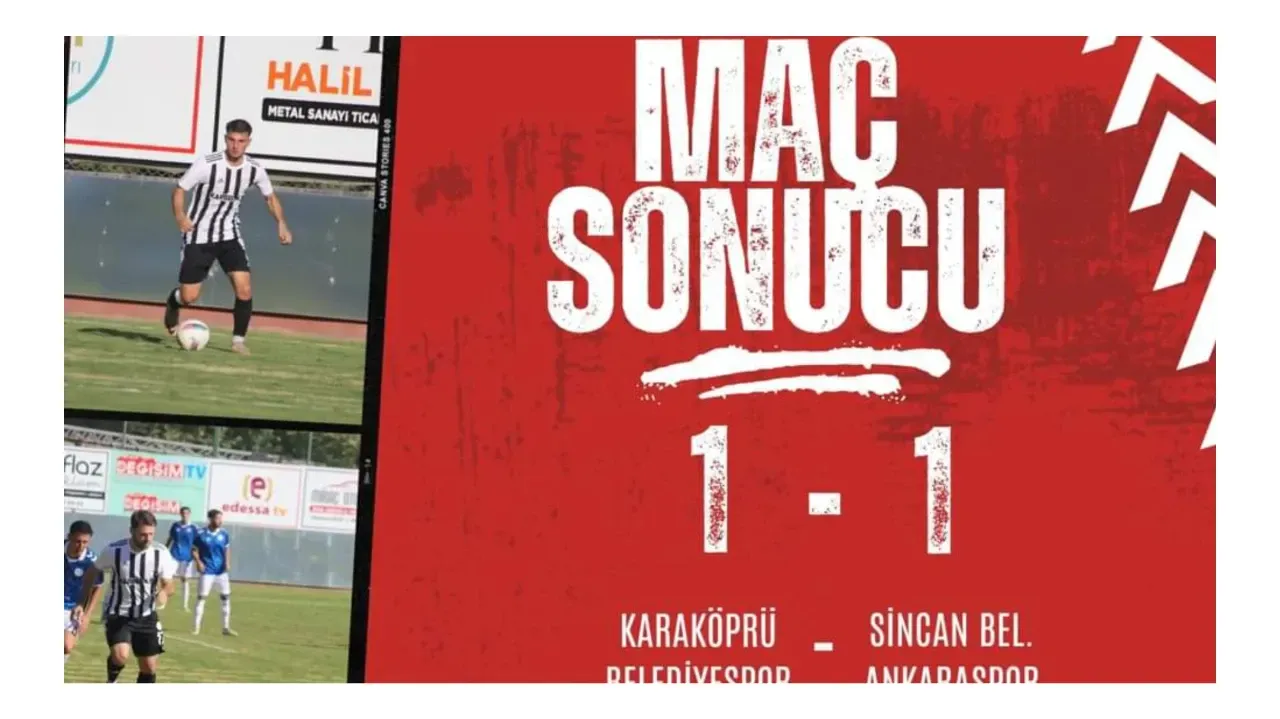 Karaköprü Belediyespor, 90+5’te Yediği Golle 1 Puanla Yetindi