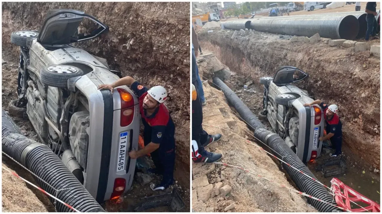 Şanlıurfa’da araç kanala uçtu, 1 yaralı