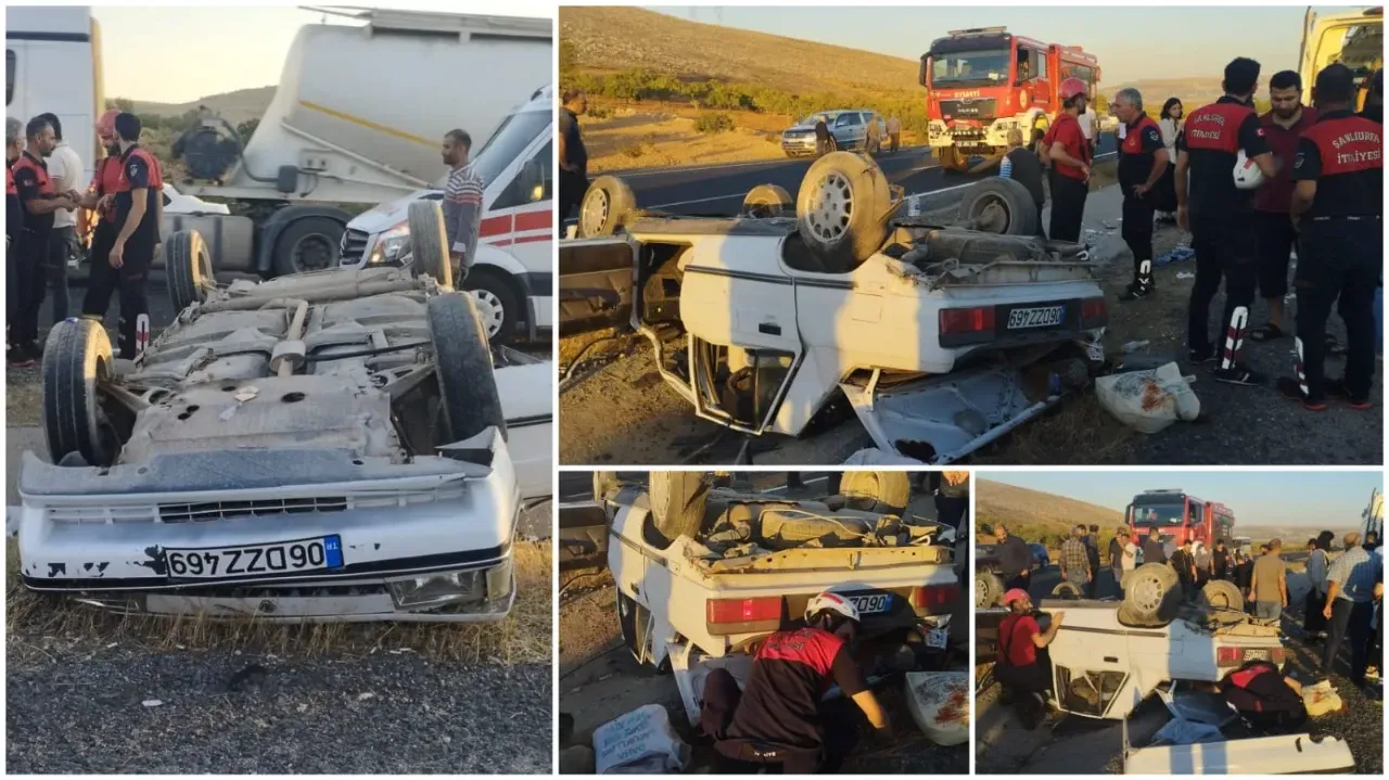 Şanlıurfa’da Kontrolden Çıkan Araç Takla Attı: 5 Yaralı