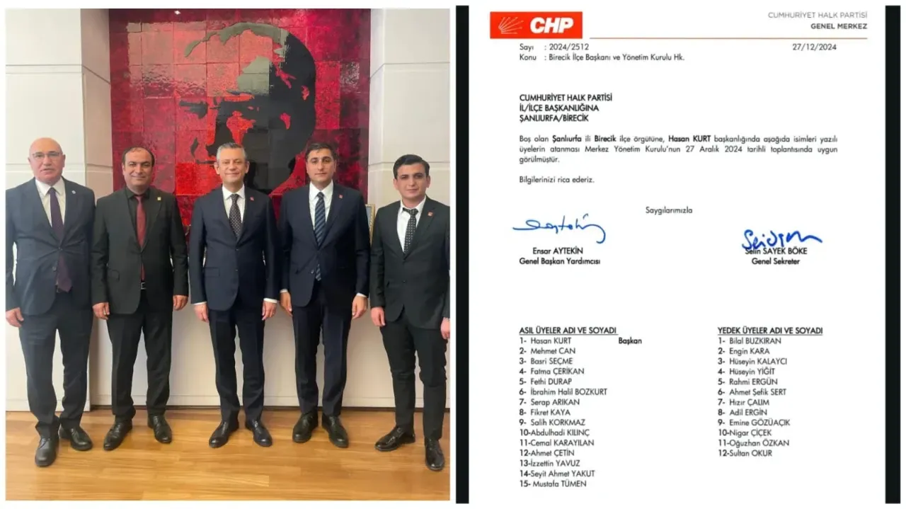 CHP Birecik İlçe Başkanlığına Hasan Kurt Atandı
