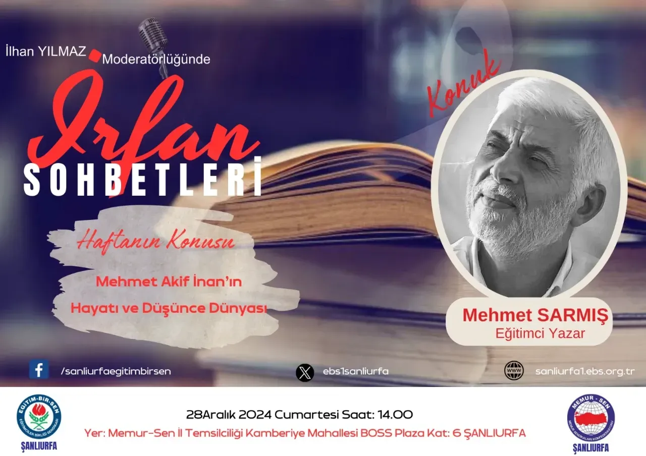 İrfan Sohbetlerinde Bu Hafta: Mehmet Akif İnan’ın Hayatı ve Düşünce Dünyası