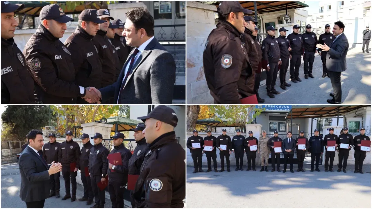 Kasaptaşı Parkı’nda Gasp Olayına Müdahale Eden Bekçilere Başarı Belgesi