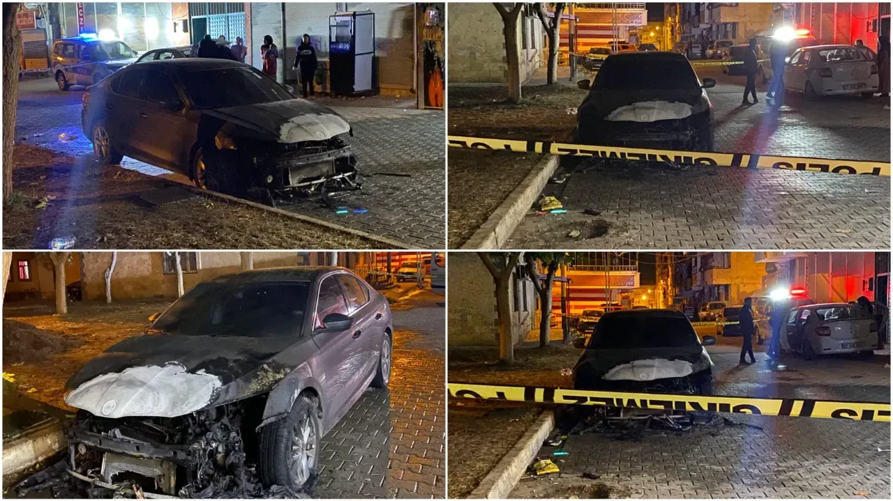 Şanlıurfa’da Otomobil Kundaklandı