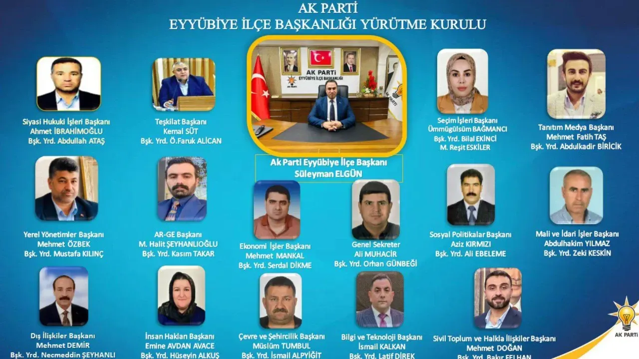 AK Parti Eyyübiye İlçe Yürütme Kurulu Belirlendi