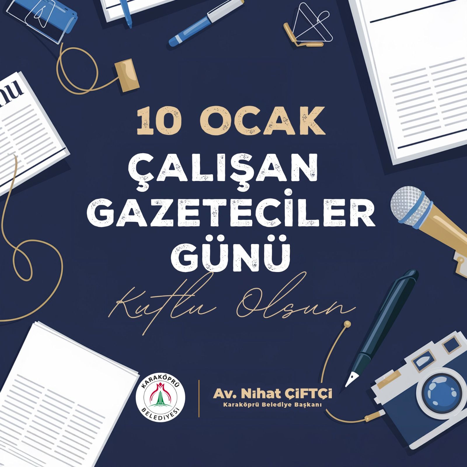 Başkan Çiftçi’den 10 Ocak çalışan gazeteciler günü mesajı