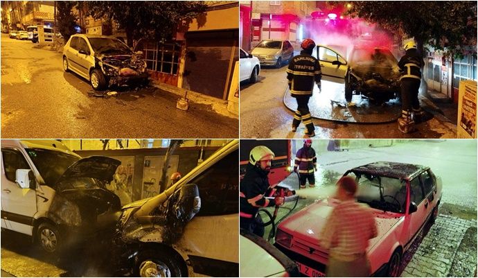 Şanlıurfa’da Araç Yangını: 9 Araç Zarar Gördü