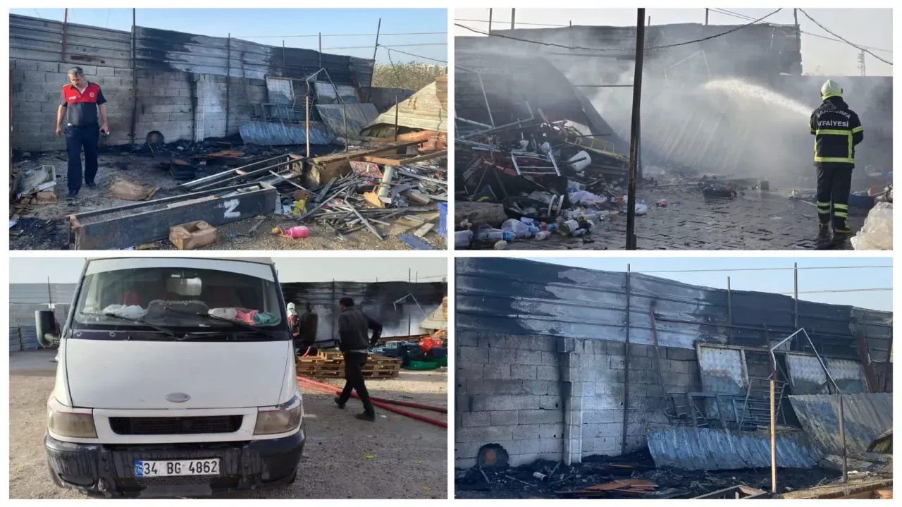 Şanlıurfa’da Geri Dönüşüm Tesisinde Yangın Çıktı