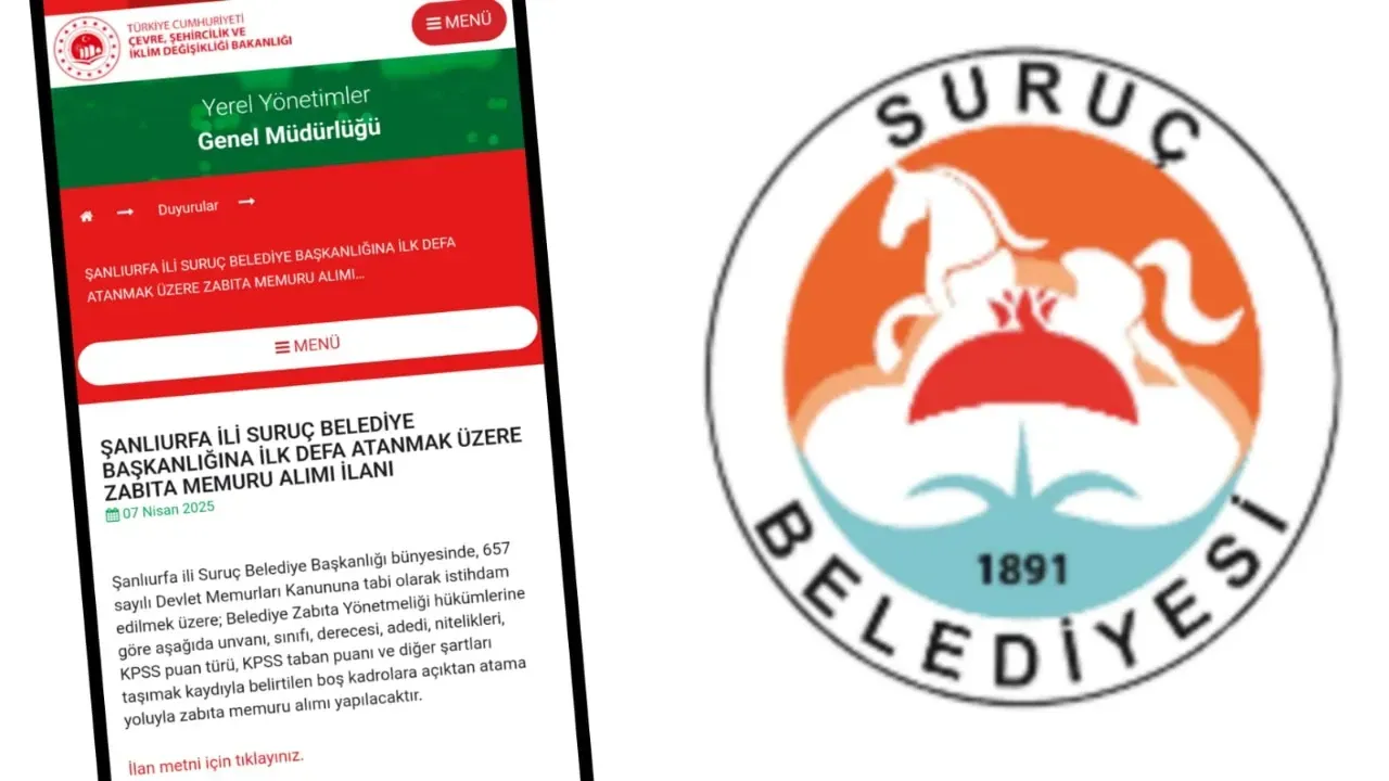 Suruç Belediyesi Zabıta Memuru Alımı Yapacak