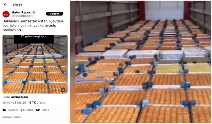 Yörem Baklavalarının Ardından Baklavacı Şemsettin de Türkiye Gündeminde