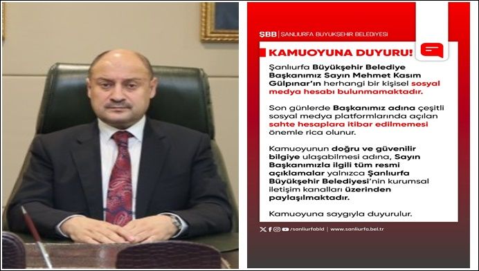 Başkan gülpınar’ın sahte hesaplarına dikkat!