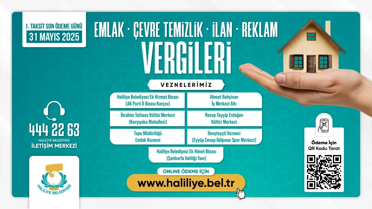 Haliliye Belediyesi Duyurdu: Son Gün 31 Mayıs
